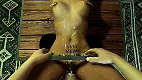 Bound whore in POV BDSM gets her tight pussy creamed and releases on the cock