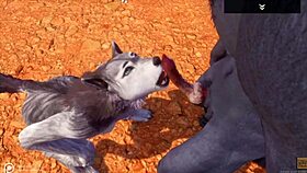 Alpha Wolf Eats Hot She-Wolf In Wild Life Cartoon