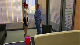 boss fucks fat customer in car service with heels on