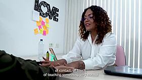 Ebony Milf Teacher Fucks Young Virgin Nerd In Classroom