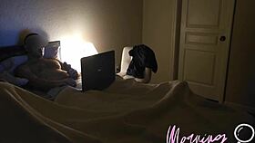 Mature fuck doll teases with lips on waking partner