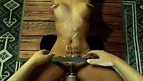 Bound whore in POV BDSM gets her tight pussy creamed and releases on the cock