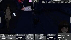 sereka exposes under naked coat outdoors