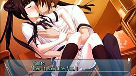 just a steamy anime scene with majikoi s kokoro-h1 schoolgirl action.