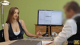 loan4k gal, uh, drops panties to show lender where to stick it