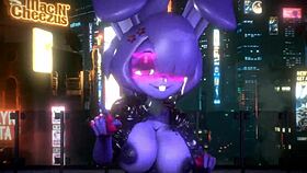 Bonnie from FNF dancing to Kpop-Queencard in a fun 3D animation.