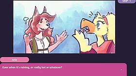 Detailed Furry Strip Poker Game With Two Chicks Ripping Clothes