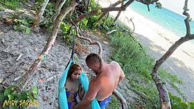 They get caught fingering in public right at the beach