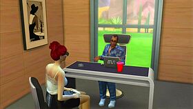 boss fucks fat customer in car service with heels on