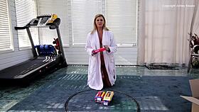 pick up your toys, but let's use them on each other first.