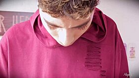 Magic C jerks his big Latino cock, shooting thick cum load