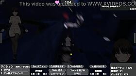 sereka exposes under naked coat outdoors