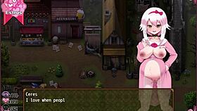 pregnant witch gives it to everyone, cum on her boobs! what a bad ending!