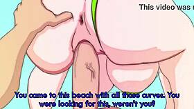 Chichis Beach Fling with Monster in Anime Hentai