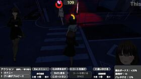 sereka exposes under naked coat outdoors