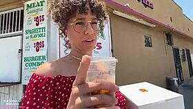 Stepmom with Glasses Enjoys POV Fun with Short Guy’s Small 18+ Cock.