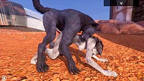 Alpha Wolf Eats Hot She-Wolf In Wild Life Cartoon