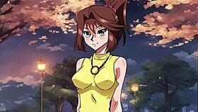 in this juicy 2d hentai, she gives a blowjob