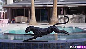 Rich cougar milf toys with her new dirty boy