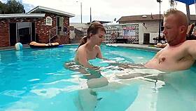 Hazel Haze Fucks And Sucks Cock Poolside