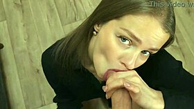 Married Blonde Neighbor Sucks Cock for a Simple Light Bulb Fix