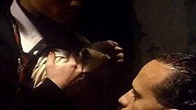 kelly trump gives a nice blowjob and receives cumshot in mouth