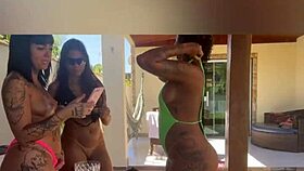 amateur backstage video of women partying in mansion