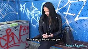 Public Agent - Wow! 18-Year-Old Brunette Student with Stunning Tits Fucks Outdoors First Time