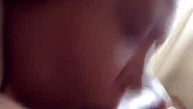 she gives sloppy head to a big cock