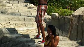 Lana, suck that big black cock now