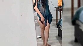 Pretty Latina Girl Dances Sensually In Lingerie, Leading To Unexpected Solo Moments