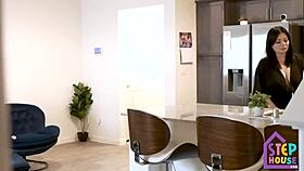 hey stepson, why you spying on me in the kitchen, huh?