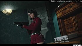 Resident Evil Babe Takes Double Penetration All the Way Through