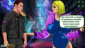 Lets play cybersluts 2077 with big tits fingering masturbation and cumshot.