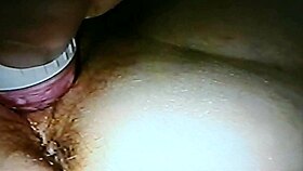 Blindfolded wife fucked hard with rabbit toy