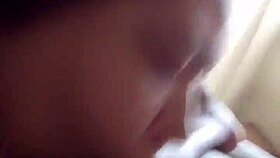 she gives sloppy head to a big cock