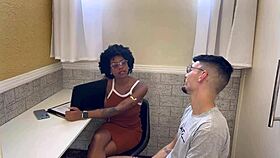 Fucking the gym receptionist with big black cock!