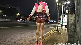 latina teen pulls out her dick on the cablebus, wanna see that outdoor exhibition?