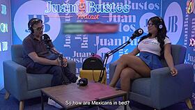 Giant titted latina rosxanagutierrez penetrated by the fuck machine on juan bustos podcast