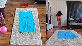 I am unleashing my sensual side in this dual cam naked yogo workout, exposd for all to see