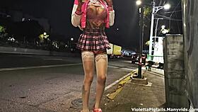 latina teen pulls out her dick on the cablebus, wanna see that outdoor exhibition?