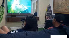 i saw that soccer game turn into a wild group sex challenge with asian big tits