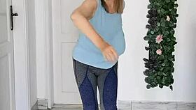 Busty Braless GILF MariaOlds Shows Off Sporty Strip Dancing Moves