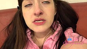 Super cute brunette amateur Tifa Quinn gets her pussy licked and fingered to orgasm POV