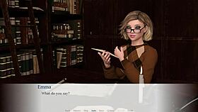 Blonde Bookworm Emma Plays In Library With Creampie