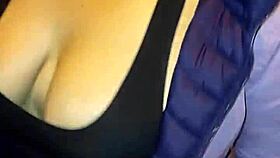 My stepmother in homemade mature flashing on the street.