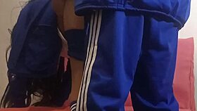 latina student friend gets fucked at home after movies