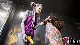 Alt Dominatrix Pegs Tattooed Worker Anal 😈