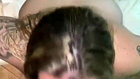 She Deepthroats and Swallows Cum