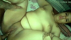 Brunette pornstar orgasms from anal doggystyle